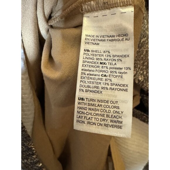 Chicos Python Sequin Knit Top Size 1 Espresso Tan Polyester Spandex - Picture 3 of 4